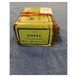 Open box of Sierra 30 cal 180 gr reloading
