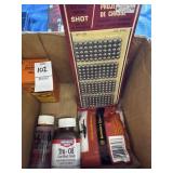 Gun cleaning items and shot for slingshot