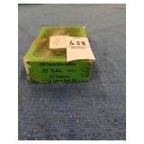 Sealed box of Sierra 25 cal 117 gr reloading