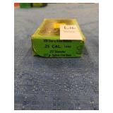 Sealed box of Sierra 25 cal 117 gr reloading