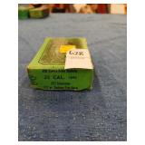 Sealed box of Sierra 25 cal 117 gr reloading