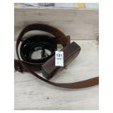 Lot of 2 belts, brown is 36' long, black is 52'