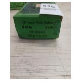 Sealed box of Sierra 9mm 125 gr reloading bullets