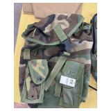 Military sustainment pouch 2 pistol clip pouches