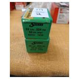 1 sealed and 1 partial box of 22 cal Sierra 52 gr