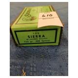 Open box of Sierra 30 cal 125 gr reloading
