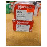 2 partial boxes of Hornady 7mm 139 gr bullets