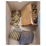 Misc lot of 303, 8x57mm, ammo and brass, Lee