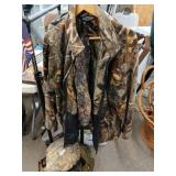 Winchester XL fleece and Cabela's large dry pants