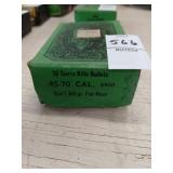 Sealed box of 45-70 cal 300 gr. Reloading bullets