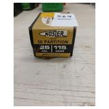 Sealed box of Nosler 25 cal 115 gr. Reloading