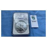 2011 Silver Eagle $1 Coin 25th Anniversary MS 69,