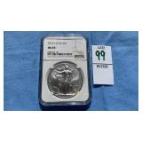 2012 SilverEagle $1Coin MS 69, 1 ounce fine