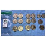 (14) Kennedy Half Dollars & (2) 1979 Susan B