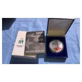 1999 American Eagle Silver Dollar, colored