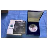 1999 American Eagle Silver Dollar, colored