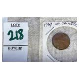 1969-S Off-Center stamped Penny error