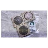 (3) Bicentennial Eisenhower Dollars 1976