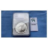 1992 Silver Eagle $1 Coin MS 69, 1 ounce fine