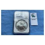 1999 Silver Eagle $1 Coin MS 69, 1 ounce fine