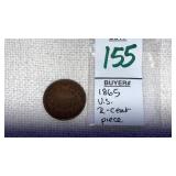 1865 U.S. 2-Cent piece