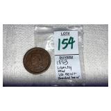 1853 Liberty Head Large Cent braided hair