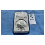 2008 Silver Eagle $1 Coin MS 69, 1 ounce fine