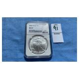 2004 Silver Eagle $1 Coin MS 69, 1 ounce fine