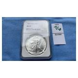 1986 Silver Eagle $1 Coin MS 69, 1 ounce fine
