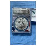 2021 Silver Eagle $1 Coin ANACS - MS70 Type 1 A