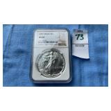 1987 Silver Eagle $1 Coin MS 69, 1 ounce fine