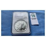 1988 Silver Eagle $1 Coin MS 69, 1 ounce fine