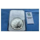 1989 Silver Eagle $1 Coin MS 69, 1 ounce fine