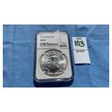 2016 Silver Eagle $1 Coin MS 69, 1 ounce fine