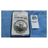 2018 Silver Eagle $1 Coin MS 69, 1 ounce fine