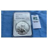 2015 SilverEagle $1 Coin MS 69, 1 ounce fine