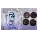 (3) 1800s Indian Head Pennies