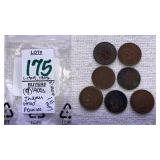 (7) 1900s Indian Head Pennies