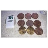 (9) 2000-P Sacagawea Dollar coins