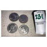 (4) 1979 Susan B Anthony Dollar coins