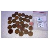 (28) Wheat Leaf Pennies