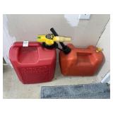 2 plastic gasoline tanks 2 & 2.5 gallon