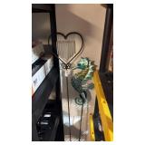Seahorse Garden Decor and Wind Chime Heart