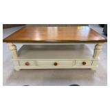 Coffee Table pristine cream & light maple
