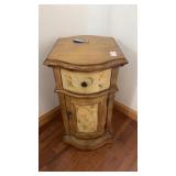 Brown Floral Accent Table