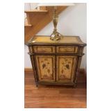 Brown Floral Accent Cabinet