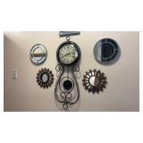 Wall Mirrors and Clock