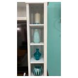 4 Aqua Art Glass vases