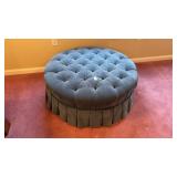 Round Button Tufted Ottoman