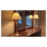 2 White Shade Table Lamps